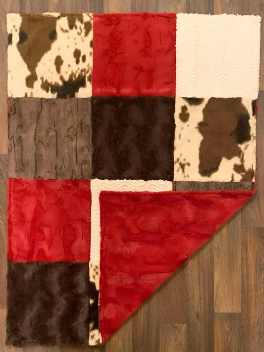 Pony And Red Small Patchwork Blanket