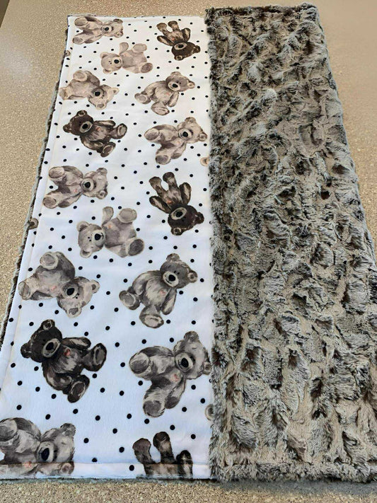 Teddy Bear And Brown Cuddler Blanket